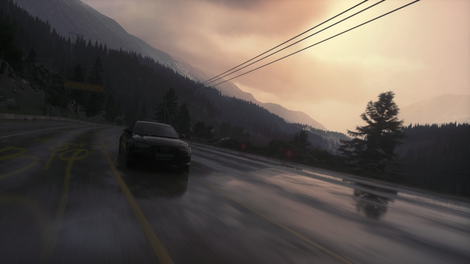 západ slunce, auto, sníh, zima, silnice, svítání, večer, ráno, Dálnice, soumrak, Driveclub, řidičský, světlo, mrak, mlha, počasí, svítání, tma, Snímek obrazovky, atmosférický jev, road trip