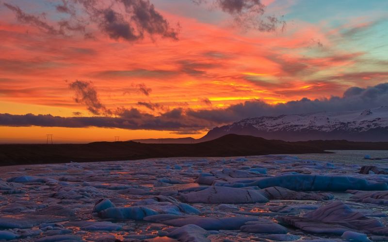 landscape, sunset, sea, lake, water, mountains landscape, sunset, sea, lake, water, mountains