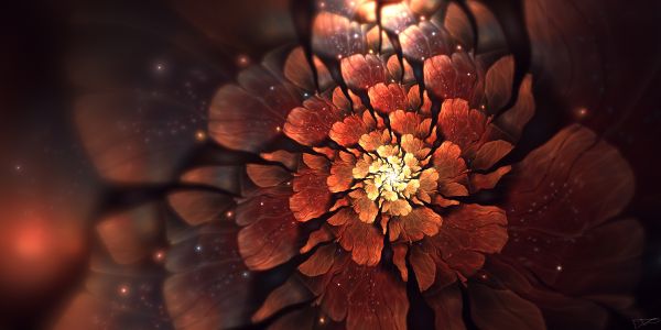 abstract,fractal flowers,fractal,blurred,geometry,recursion