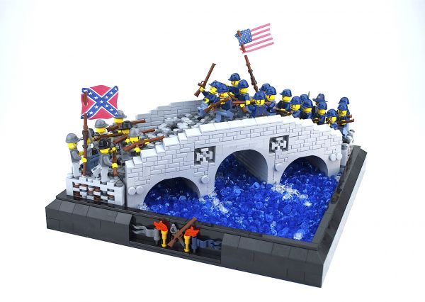 bridge,river,army,model,war,LEGO