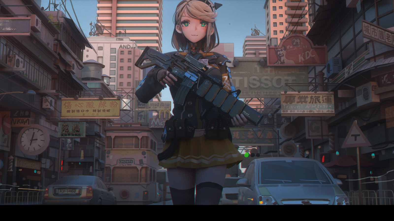 animemeisjes, anime girls with guns, anime, fantasie meisje