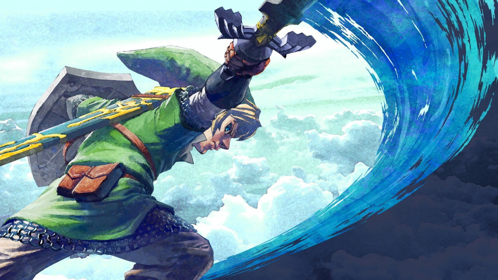 Esportes, videogames, espada, A lenda de Zelda, Captura de tela, Atmosfera da terra, esporte radical, paraquedismo