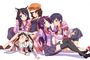 Wallpaper Anime Girls Simple Background Cat Ears