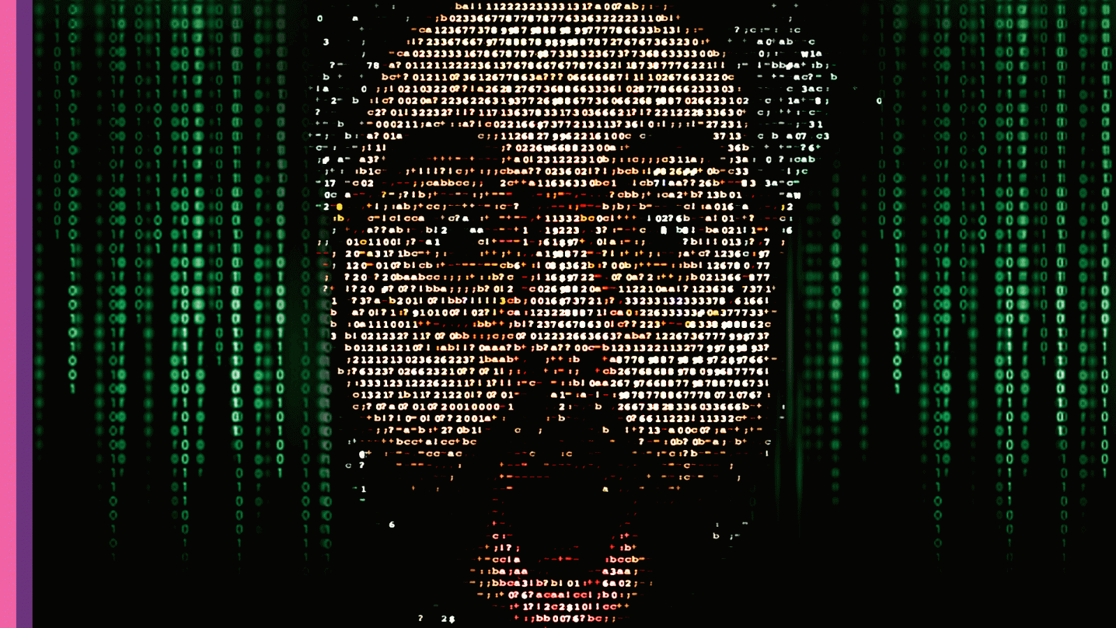ASCII kunst, herrer, Åben mund, briller, Matrix, The Matrix, numre, overskæg, skæg, Daniel Shiffman, ansigt