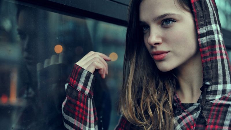ženy, model, portrét, Červené, fotografování, modré oči ženy, model, portrét, Červené, fotografování, modré oči