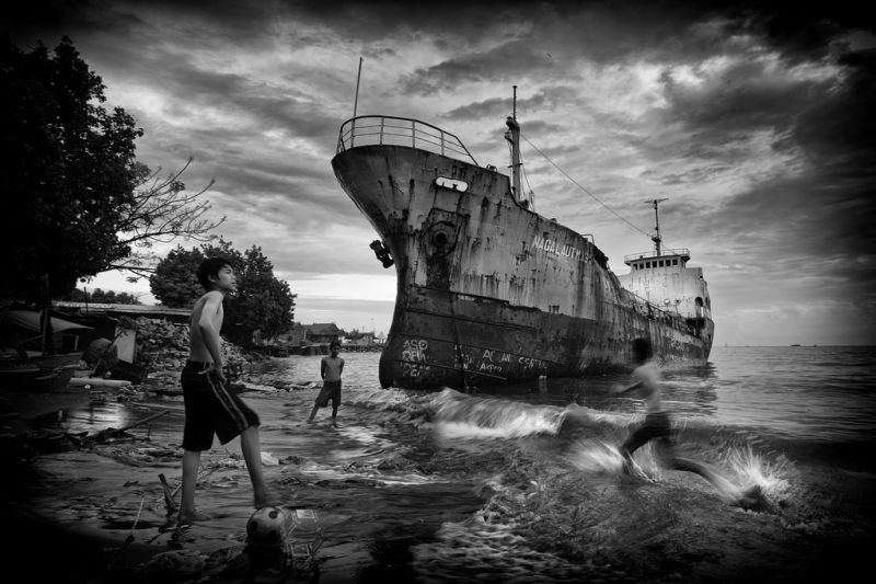 Černý a bílý, voda, monochromatické fotografování, nebe, fotografování, černobílý