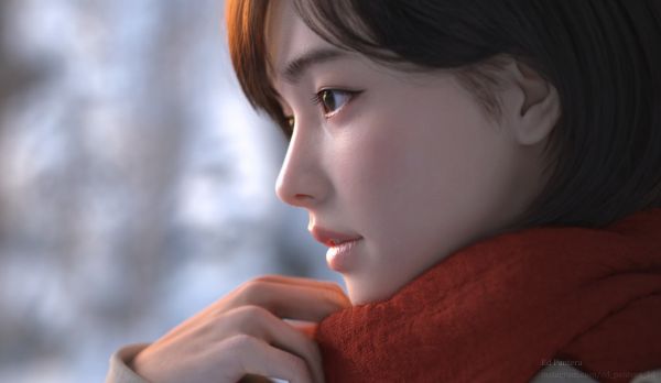 3d graphics,winter,Asian,3D,CGI,render