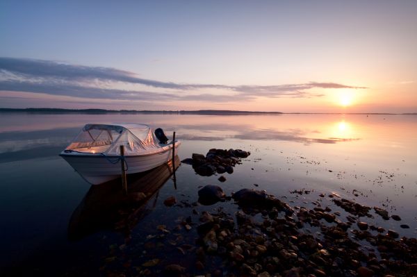 sunset,reflection,Denmark,boat,explore,ulrich