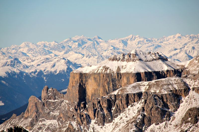 hora, nebe, horských reliéf, pohoří, divočina, zima