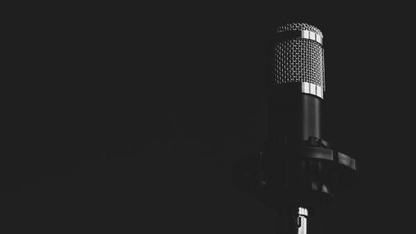 microphone,music,bw