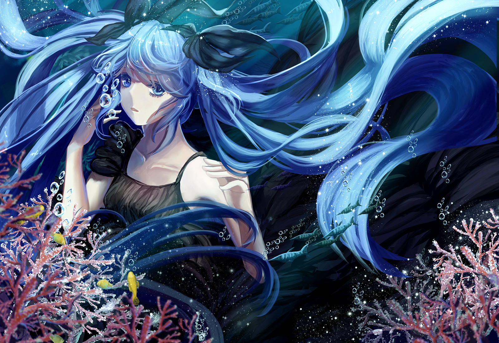 Fondos de pantalla : Deep Sea Girl Vocaloid, Hatsune Miku 1600x1101 ...