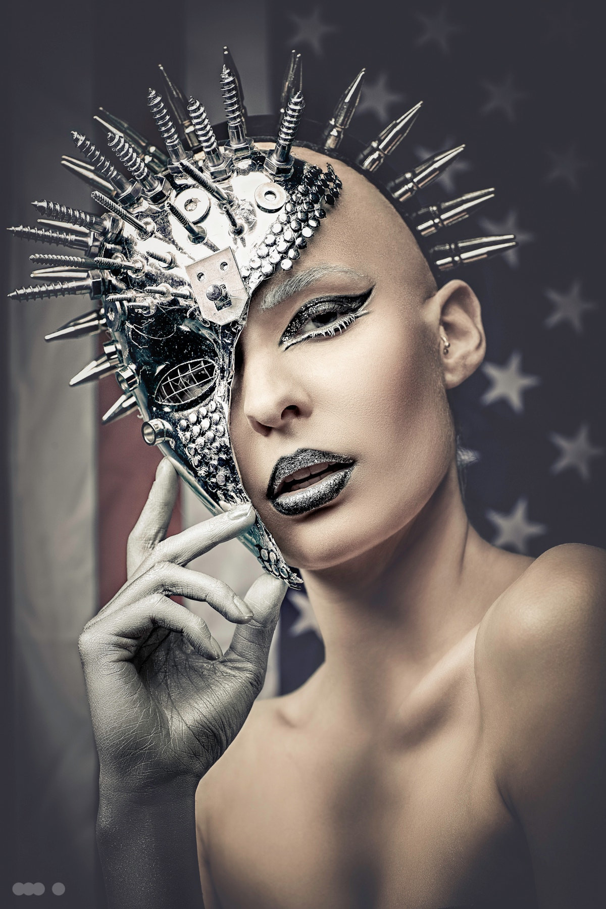 Wallpaper mask, makeup, women, model, face, portrait, 500px, Martin