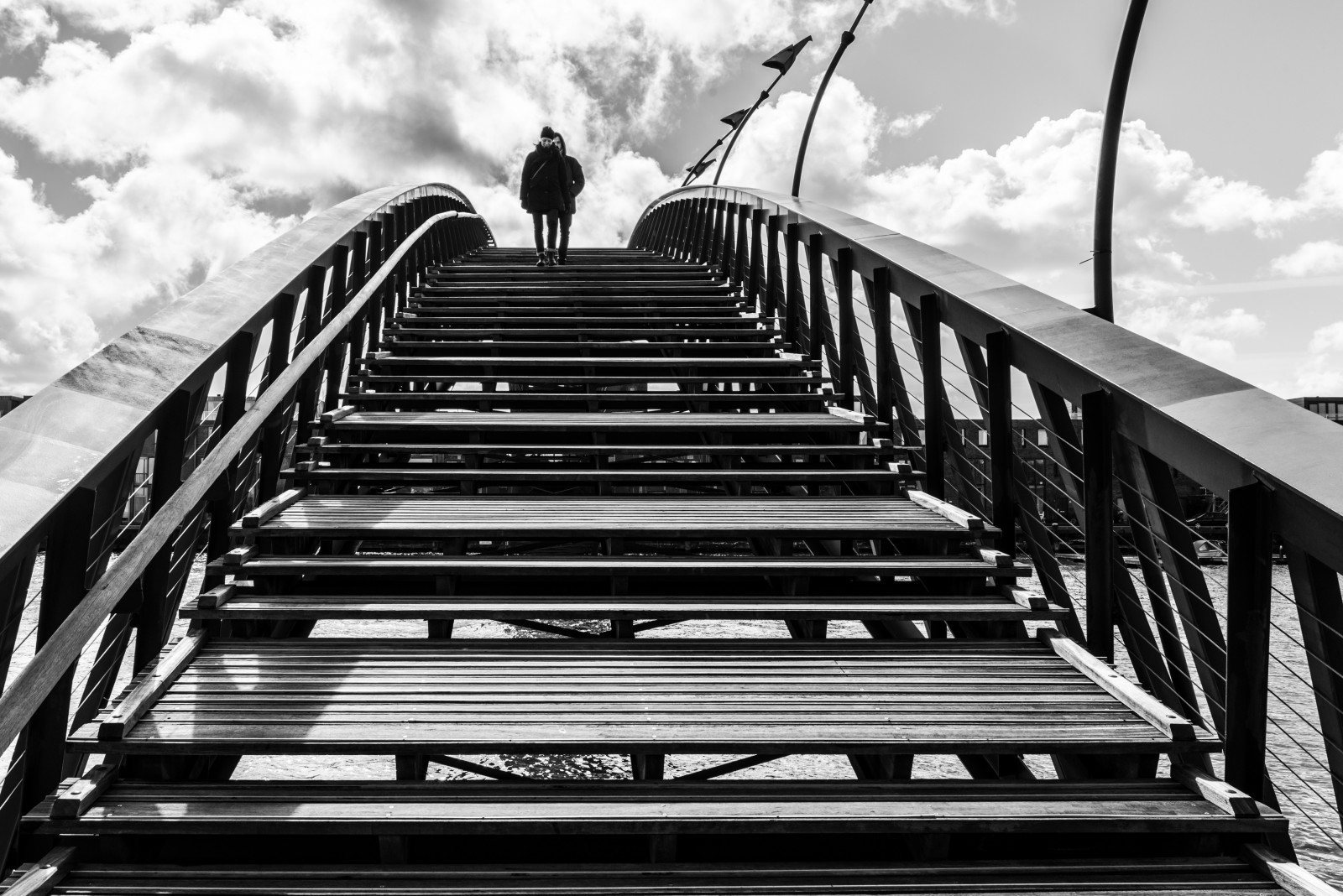 Černý a bílý, monochromatické fotografování, fotografování, nebe, architektura, struktura, černobílý, čára, fixed link, symetrie, schody, úhel, budova