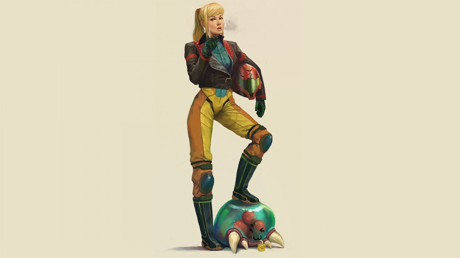 illustration, tegneserie, Metroid, Samus Aran, Legetøj, figur, Action figur