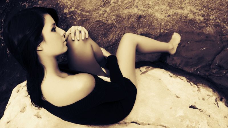Černá, model, portrét, milovat, sedící, jednoduché pozadí Černá, model, portrét, milovat, sedící, jednoduché pozadí