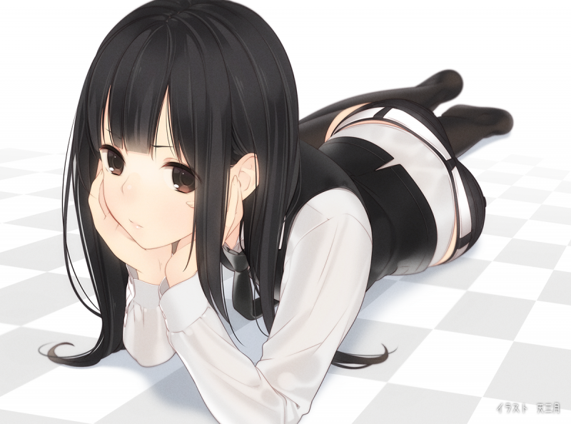 ilustração, cabelo longo, Anime, Meninas anime, desenho animado, cabelo preto ilustração, cabelo longo, Anime, Meninas anime, desenho animado, cabelo preto