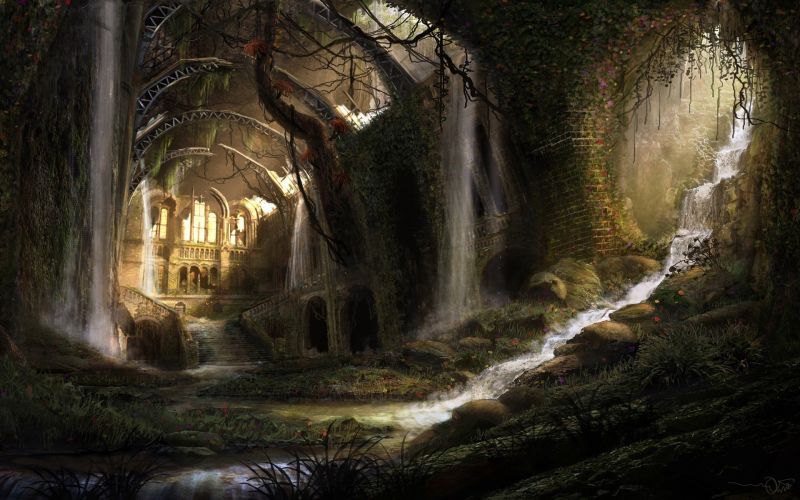slunečnímu záření, fantasy umění, noc, odraz, umělecká díla, opuštěný slunečnímu záření, fantasy umění, noc, odraz, umělecká díla, opuštěný