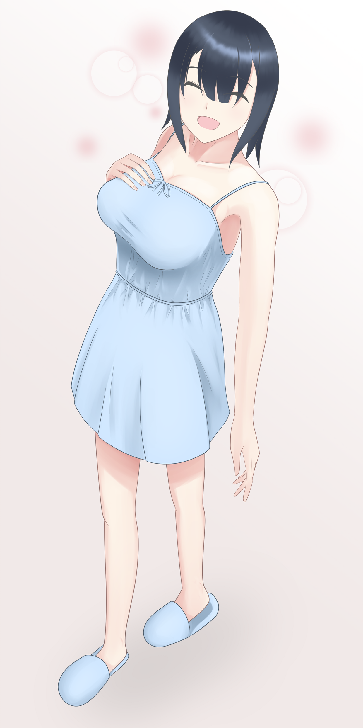 anime, anime tytöt, Kantai Collection, Takao KanColle, lyhyet hiukset, mustat hiukset, isot tissit, kuvamateriaali, digitaalinen taide, Fanitaide