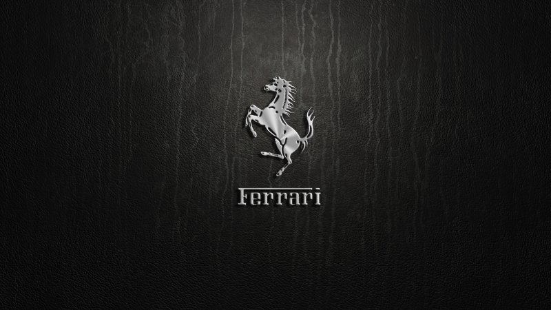 Černá, černobílý, text, logo, značka, Ferrari Černá, černobílý, text, logo, značka, Ferrari