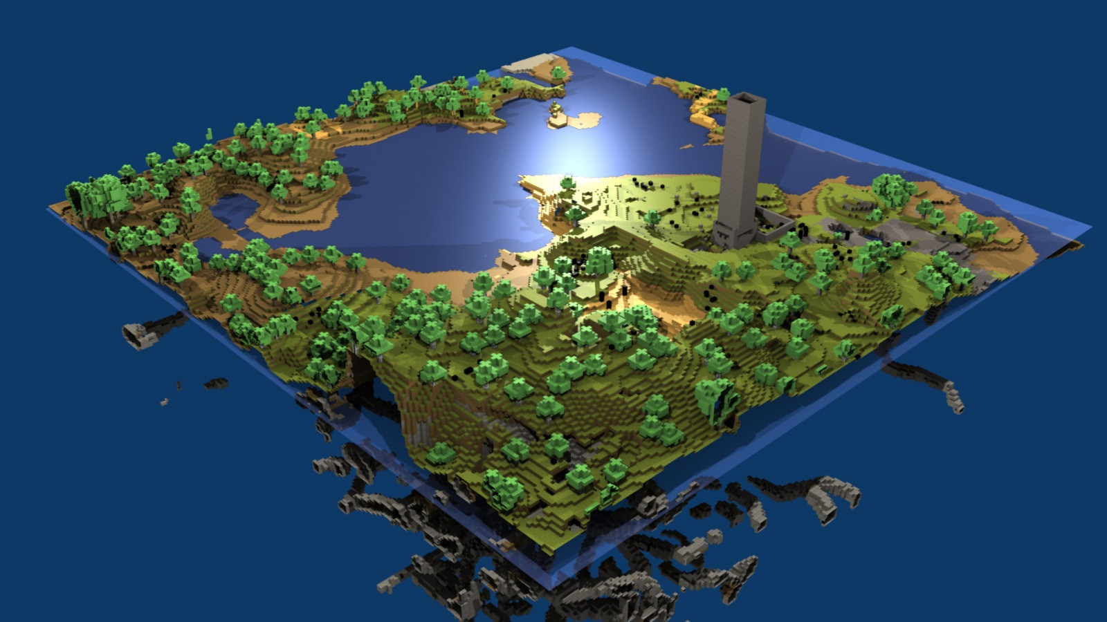jeux vidéo, Terre, Minecraft, Terrain, capture d'écran, photographie aérienne, Écosystème, Biome