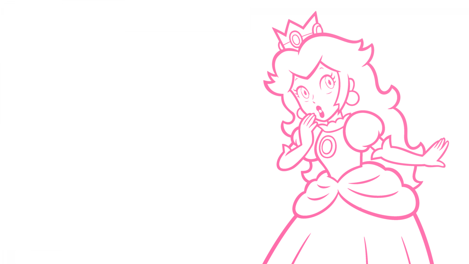 Illustration, Videospiele, Kunstwerk, Linie Kunst, Super Mario, Prinzessin Peach, Nintendo, Linie, Schriftart