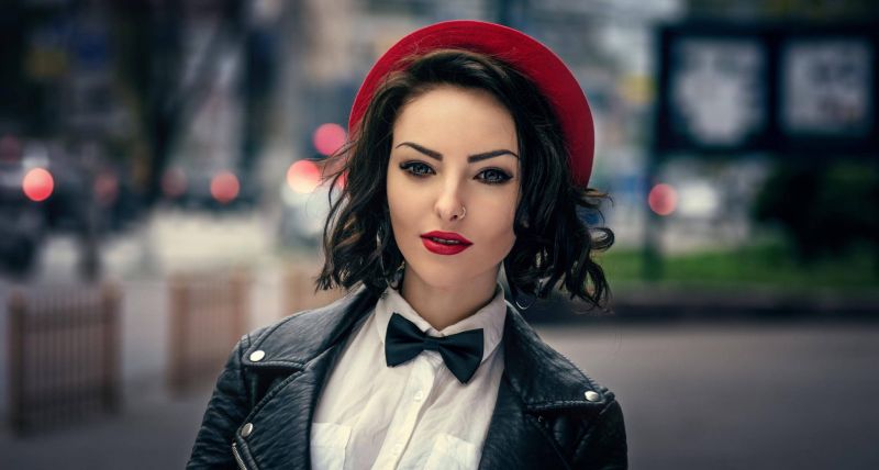 model, ansigt, Kvinder, portræt, briller, rød