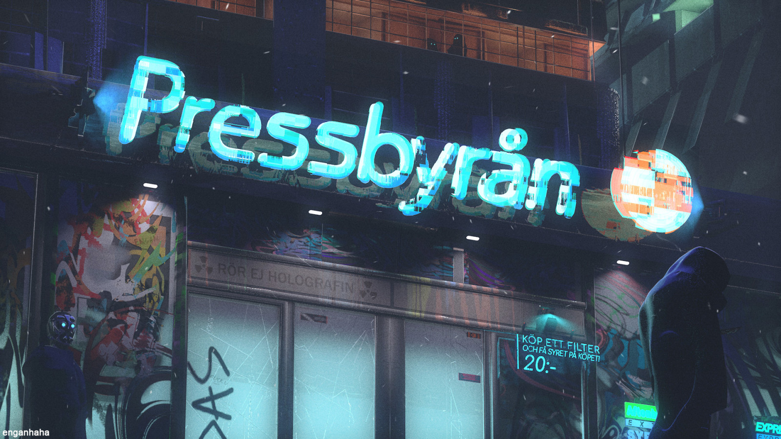 Robin Engstr m, futuristico, neon, filigranata