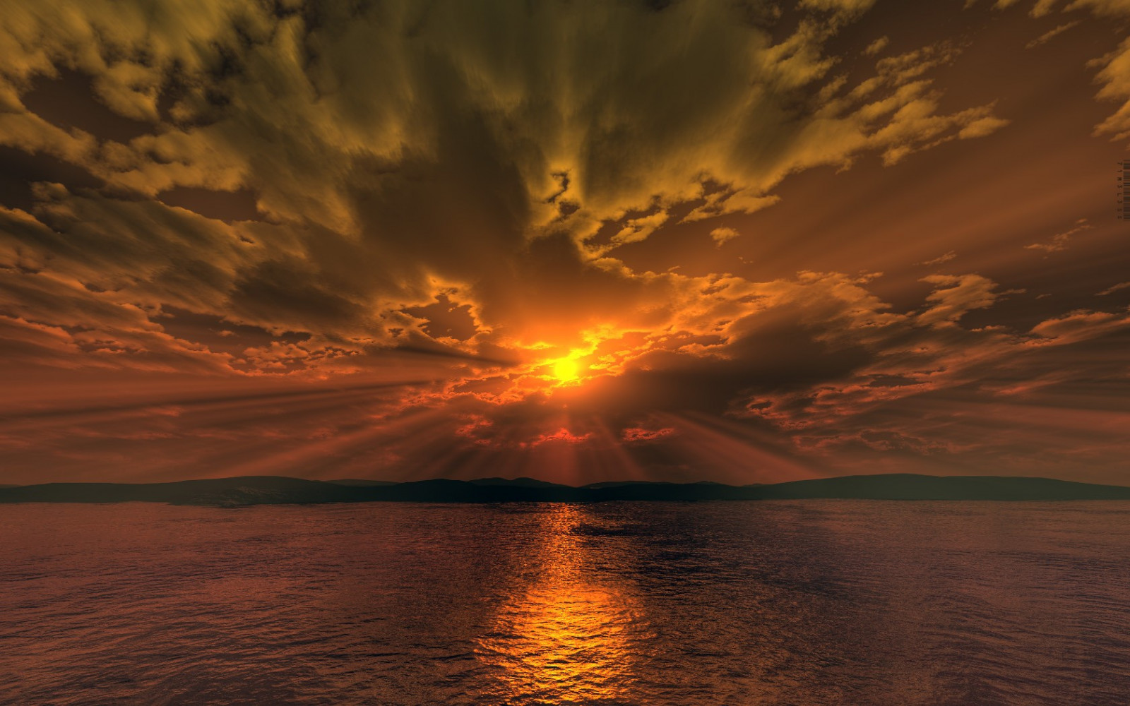 sollys, solnedgang, hav, 3D, gengive, afspejling, himmel, solopgang, aften, morgen, kyst, Sol, horisont, atmosfære, skumring, Sky, daggry, ocean, loch, efterglød, rød himlen om morgenen