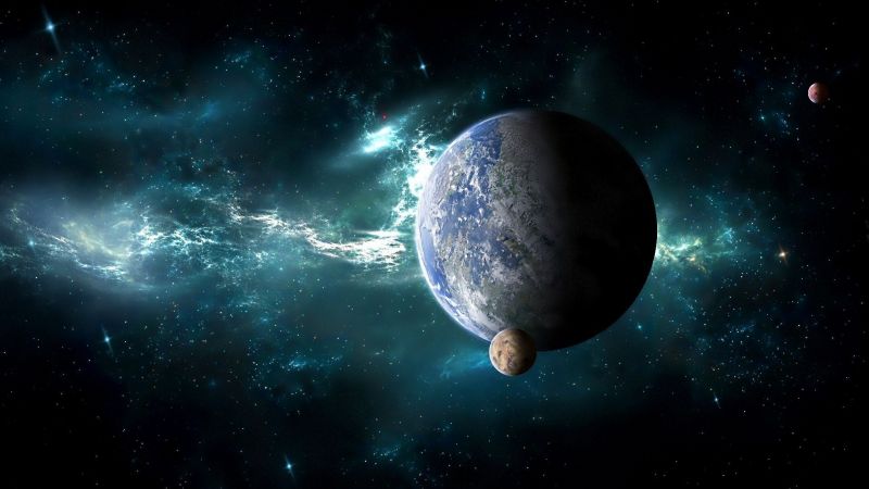 3D, digitální umění, galaxie, planeta, prostor, 1920x1080 px 3D, digitální umění, galaxie, planeta, prostor, 1920x1080 px