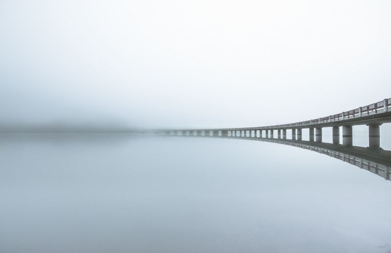 fotografování, most, mlha, odraz, čára, atmosférický jev fotografování, most, mlha, odraz, čára, atmosférický jev