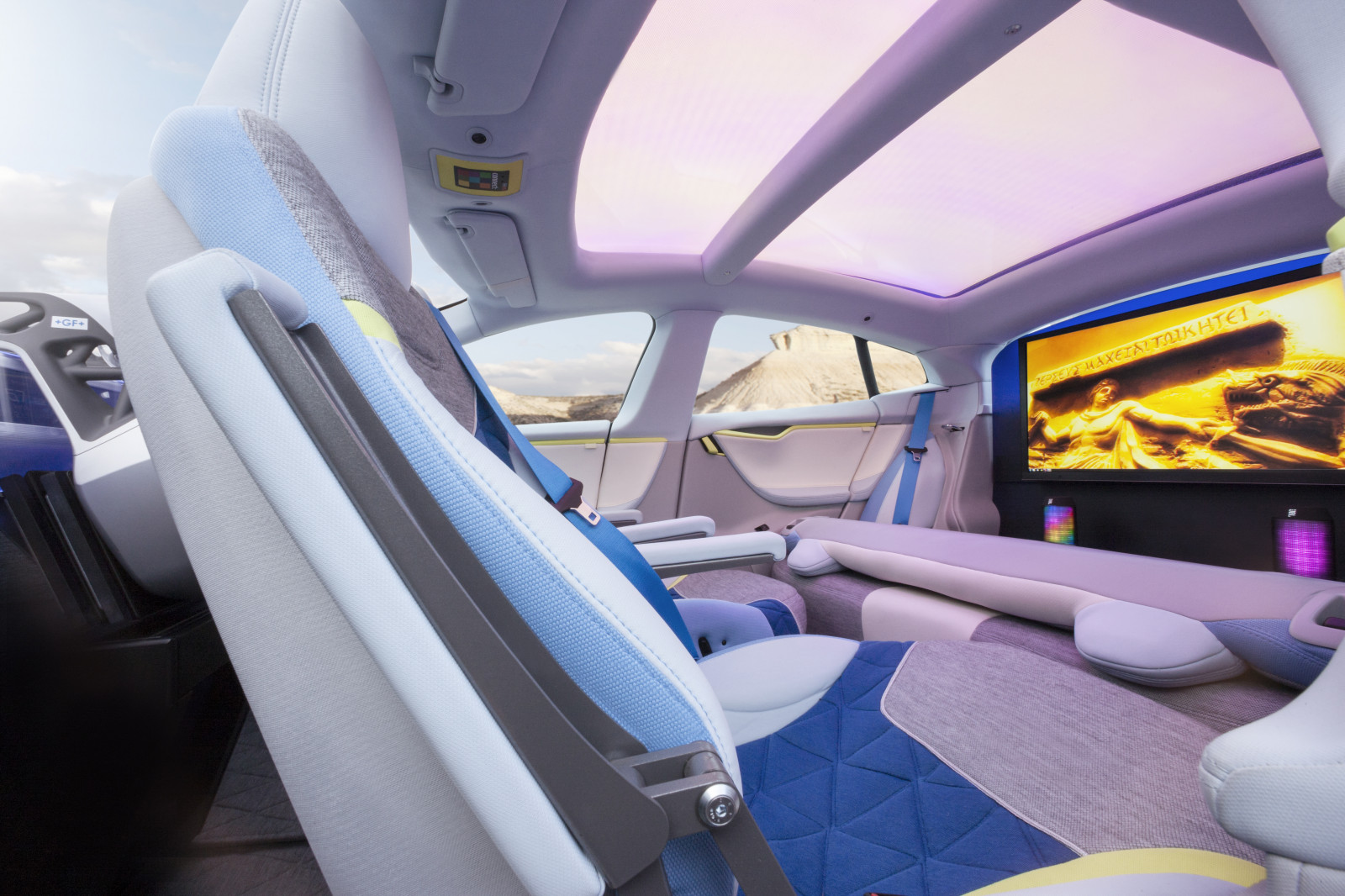 loď, auto, vozidlo, 2015, jachta, Cestující, netcarshow, netcar, obrázky vozidel, photo auto, plavidlo, Rinspeed, Xchang E concept, letecká linka, automobil make, ekosystém, luxusní vůz, osobní loď, luxusní jachtu, kabiny letadla