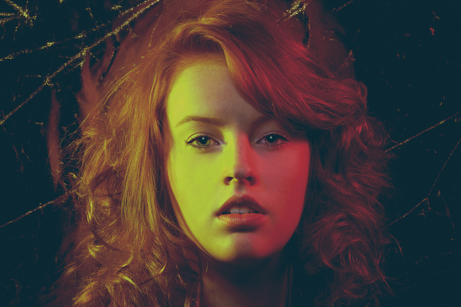 Wallpaper face, sunlight, white, model, eyes, dark, night, long hair