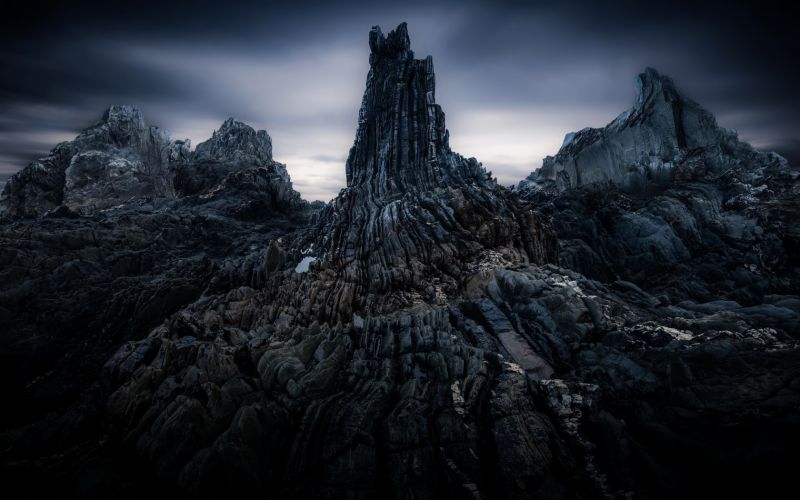 landscape, rock, nature, forest, night, reflection landscape, rock, nature, forest, night, reflection