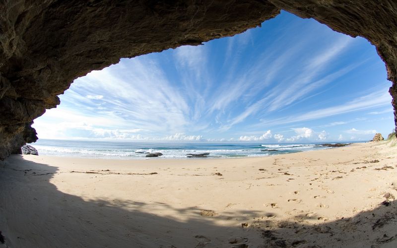 阳光, 海, 湾, 岩, 砂, 海滩 阳光, 海, 湾, 岩, 砂, 海滩