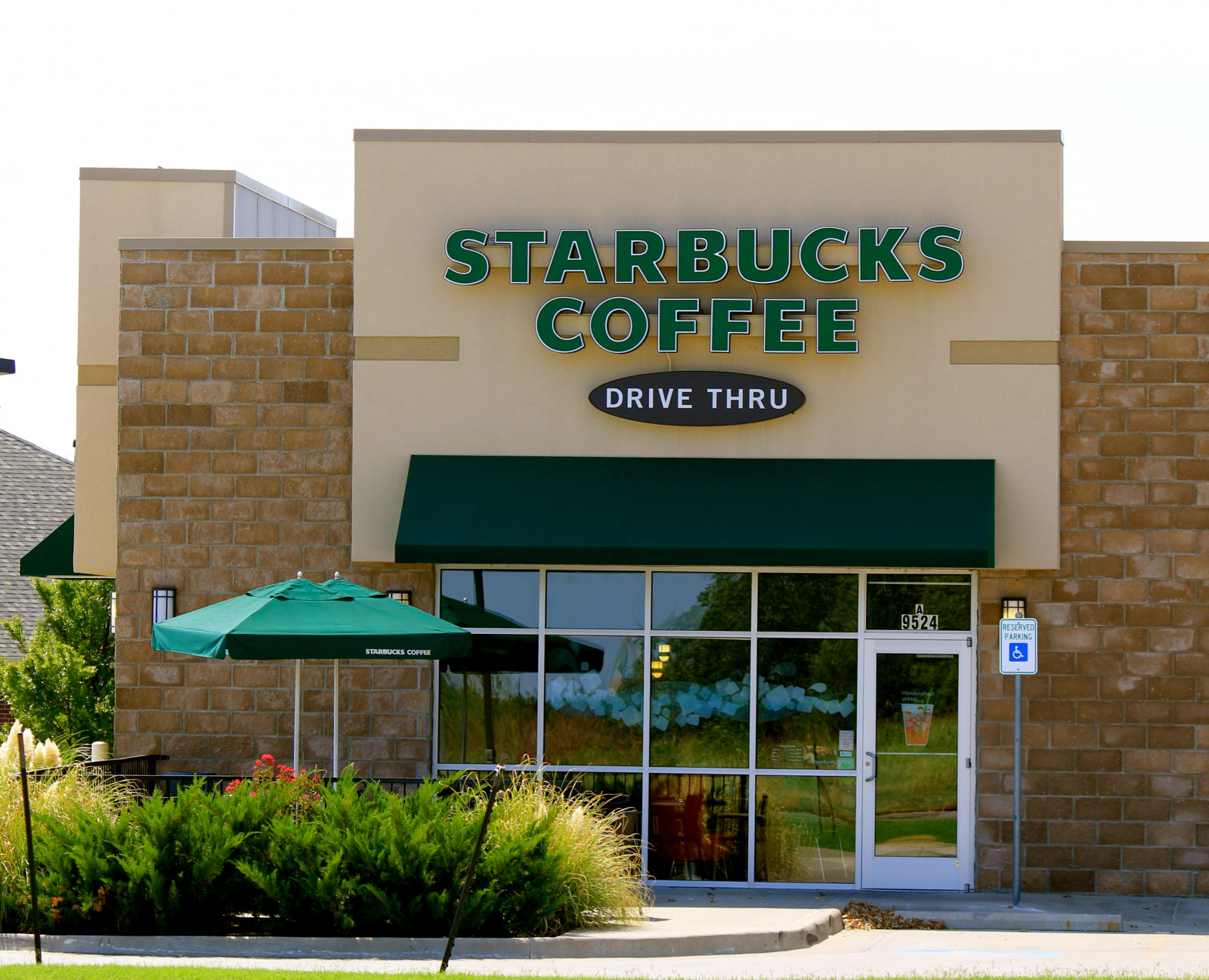 Peoria, Illinois, USA, Starbucks, caféer, gade, Kør igennem