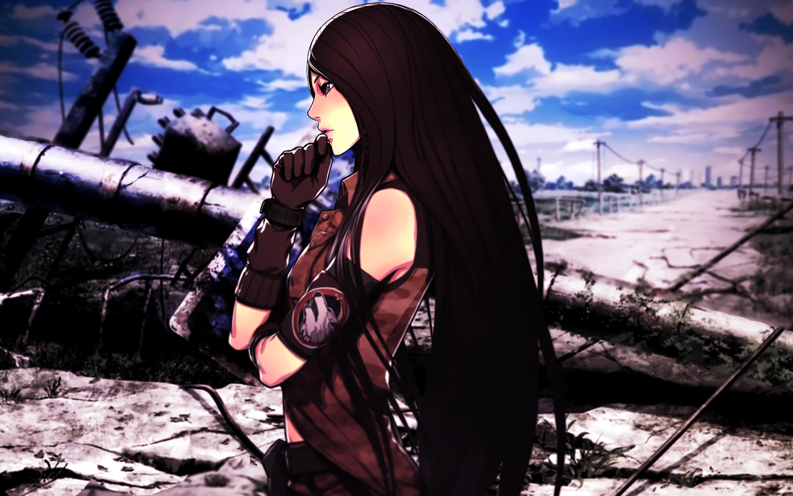 dlouhé vlasy, anime, anime dívky, bruneta, válka, lin, Advance Wars, focení, goth subkultury