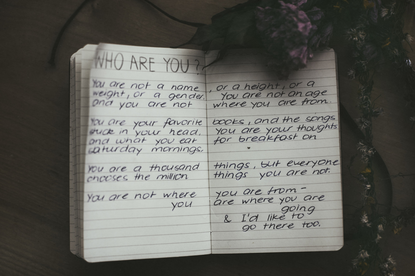 text, knihy, psaní, Hanna Fasching, báseň, rukopis