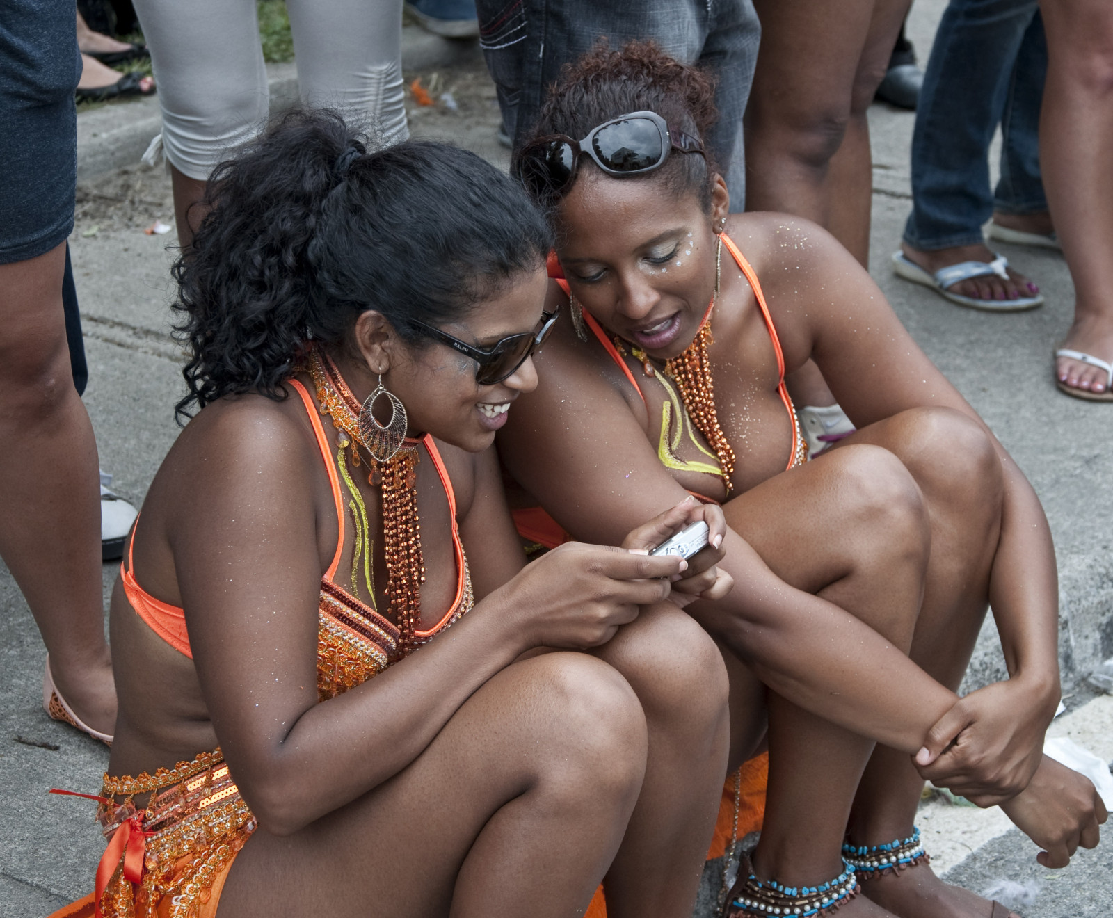 lidé, výstřih, bikiny, Toronto, 2010, událost, Karneval, Jamaica, průvod, festival, rom, Pírko, noha, kostým, Maškaráda, opalování, Trinidad, mas, westindian, Caribana, masband, jarní prázdniny