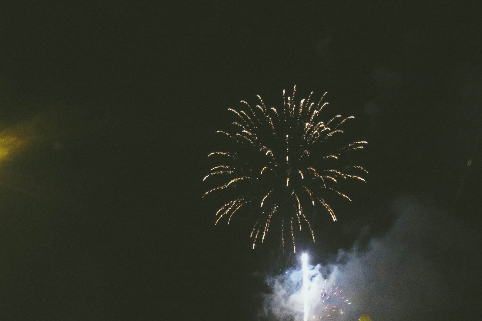 Chile, noc, noche, ohňostroj, ohňostroj