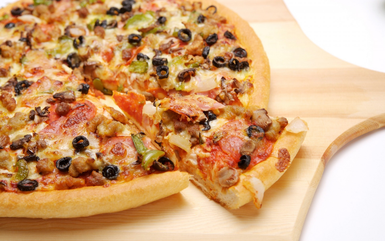 Wallpaper pizza, cutting board, delicious, pastries 1920x1200