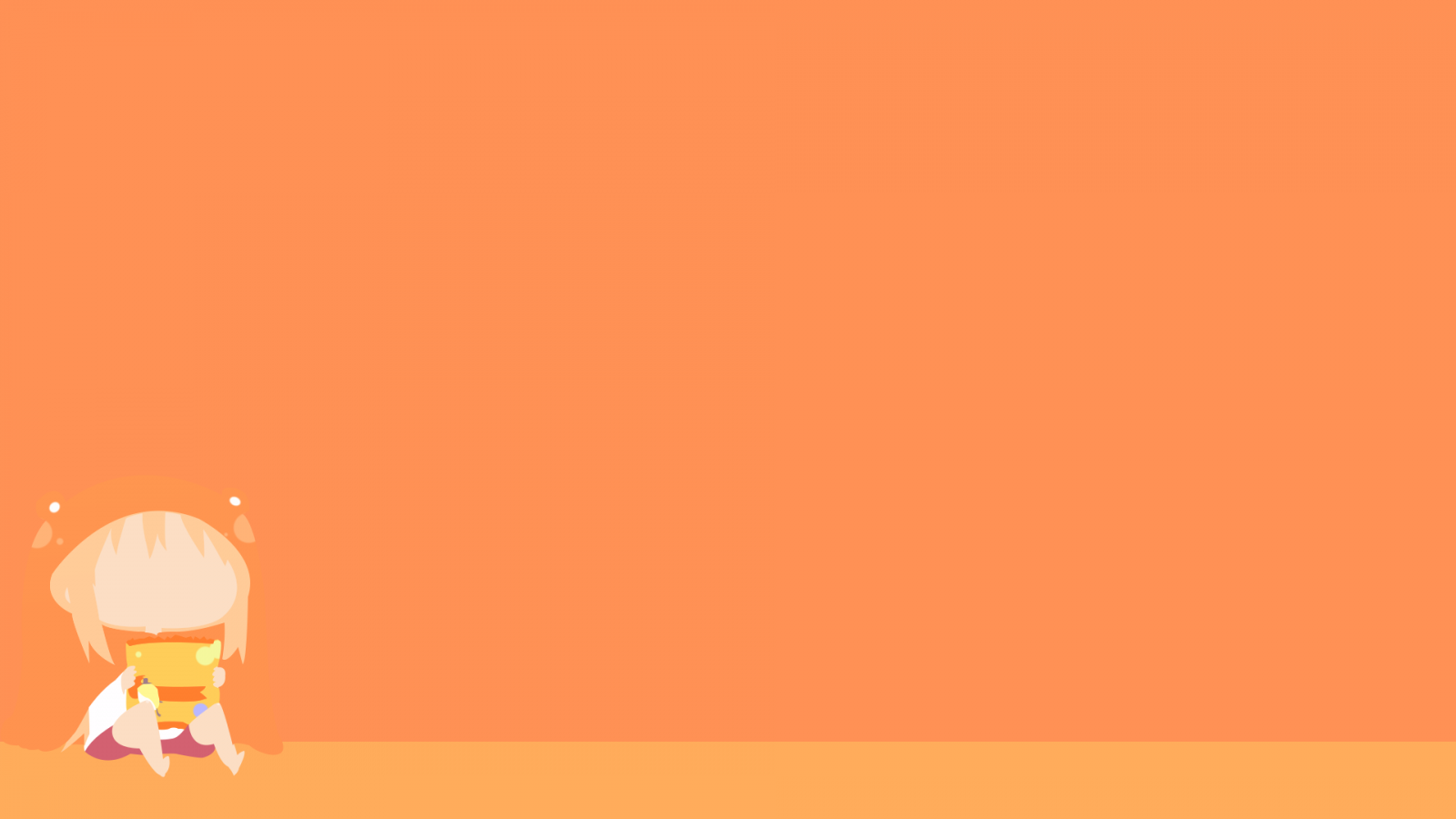 illustrazione, minimalismo, testo, modello, arancia, Himouto Umaru chan, Doma Umaru, colore, mano, immagine dello schermo, font