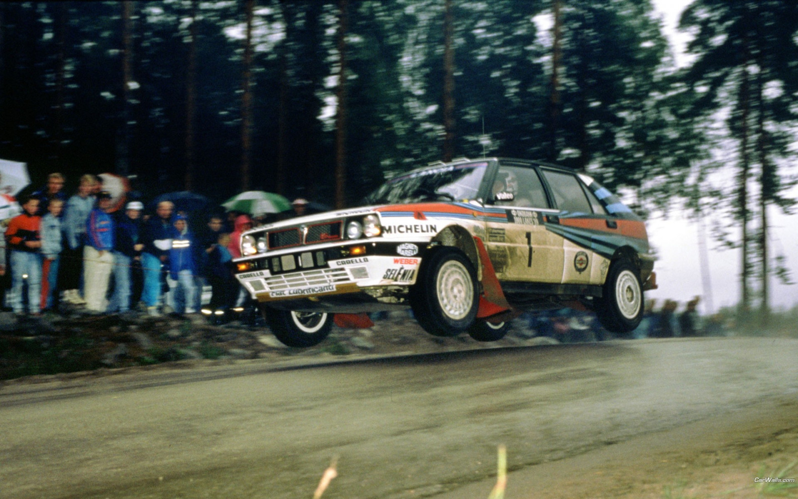 Wallpaper sports, jumping, Lancia Delta Integrale, Sedan, motorsport