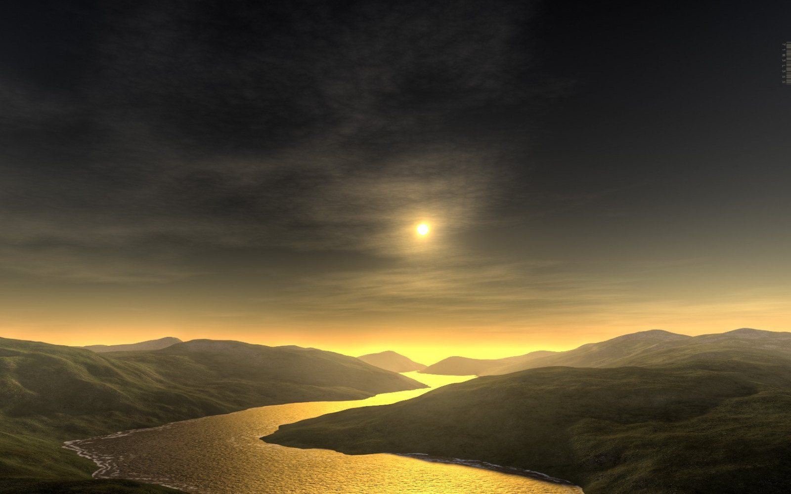 slunečnímu záření, západ slunce, noc, kopec, 3D, poskytnout, odraz, nebe, svítání, večer, ráno, mlha, slunce, horizont, atmosféra, soumrak, světlo, mrak, hora, svítání, tma, atmosférický jev, horských reliéf, astronomický objekt