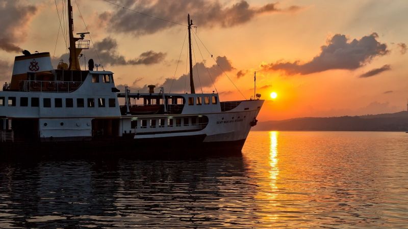 perahu, matahari terbenam, laut, kendaraan, kapal, malam perahu, matahari terbenam, laut, kendaraan, kapal, malam