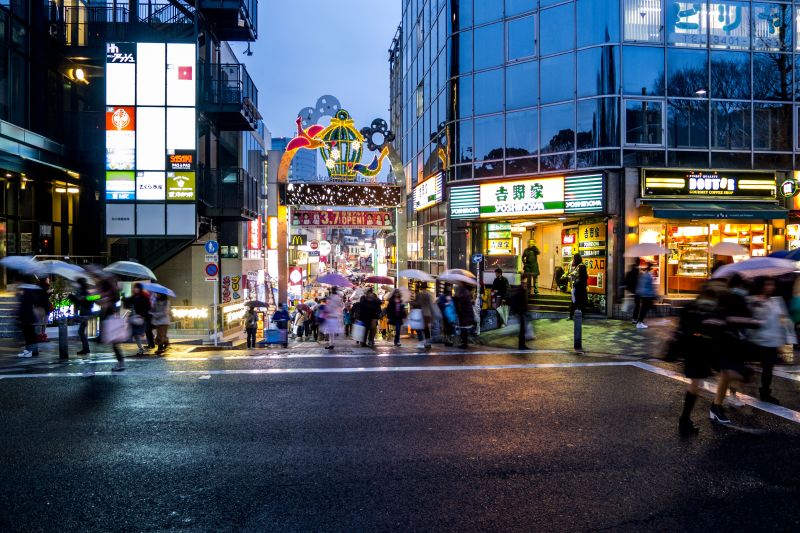 město, ulice, panoráma města, silnice, noc, večer