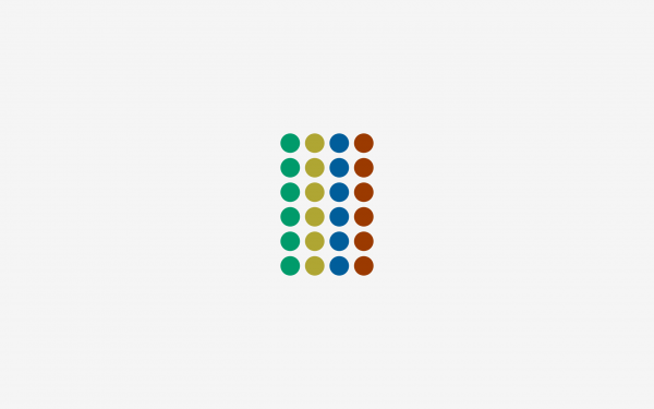 minimalism, circle, green, red, yellow, blue