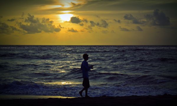 sunlight, contrast, colorful, eyes, sunset, sea