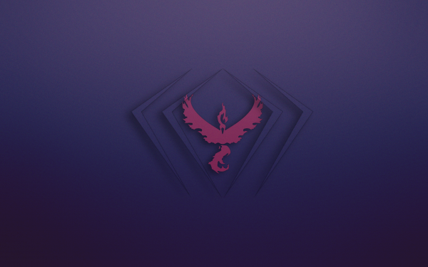 minimalism, Pokemon Go, illustration, purple, logo, Team Valor