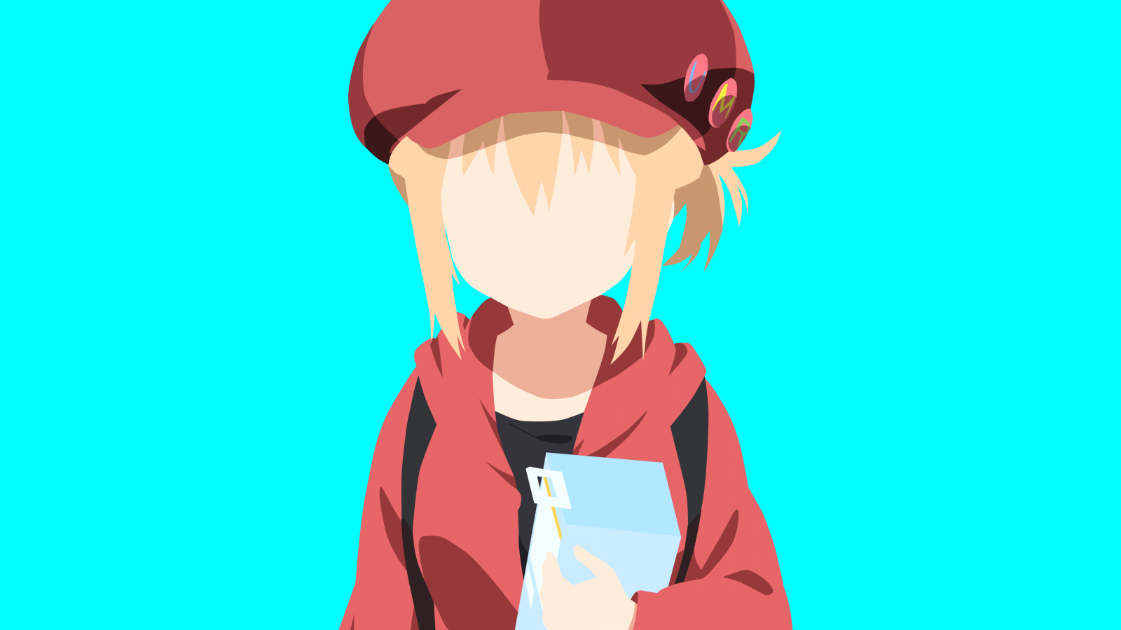 tvář, ilustrace, anime, anime dívky, kreslená pohádka, pusa, Himouto Umaru chan, Doma Umaru, hlava, ruka, prst, mangaka