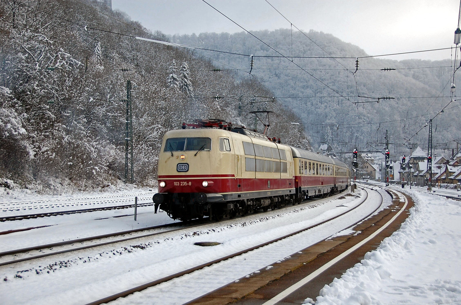 Schnee, zima, stanice, dráha, Eisenbahn, bahnhof, bláznivý, Cestující, železnice, tee, železnice, bahnsteig, z ge, Geislingen, Fahrgast, Lokf hrer, Personenz ge